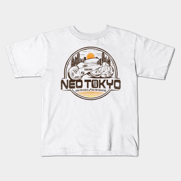 Neo Tokyo Kaneda Bike The Capsules Biker Gang Kids T-Shirt by VerydudeShirt